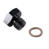 Fragola -8AN Port Plug 3/4-16 - Black thumbnail 3