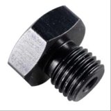 Fragola -6AN Port Plug 9/16-18 w/ 1/8 FPT Port - Black thumbnail 2