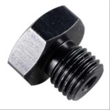 Fragola -8AN Port Plug 3/4-16 w/ 1/8 FPT Port - Black thumbnail 3