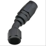 Fragola -4AN x 30 Degree Power Flow Hose End - Black thumbnail 1