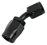 Fragola -4AN x 45 Degree Power Flow Hose End - Black thumbnail 1