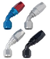 Fragola -10AN x 45 Degree Power Flow Hose End - Black thumbnail 2
