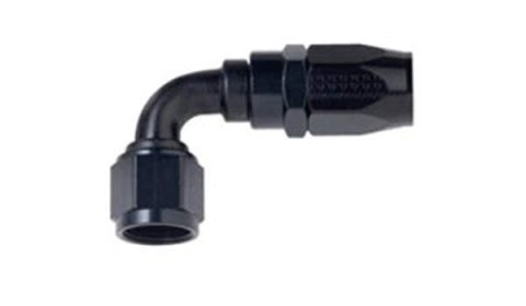 Fragola -4AN x 90 Degree Power Flow Hose End - Black