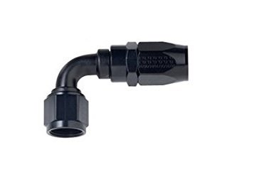 Fragola -6AN x 90 Degree Power Flow Hose End - Black thumbnail 4
