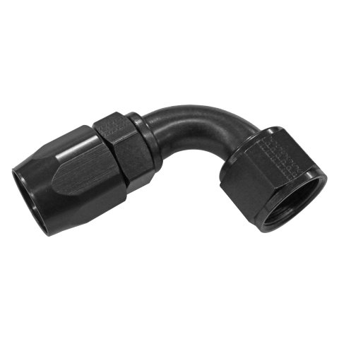 Fragola -12AN x 90 Degree Power Flow Hose End - Black