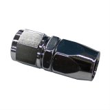 Fragola -10AN Straight Pro-Flow Hose End Chrome thumbnail 2