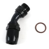 Fragola -12AN Male Rad. Fitting x 45 Degree Pro-Flow Hose End - Black thumbnail 1