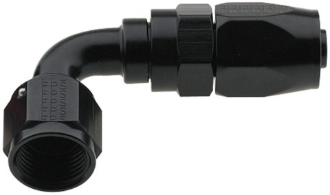 Fragola -12AN x 90 Degree Pro-Flow Hose End - Black thumbnail 3