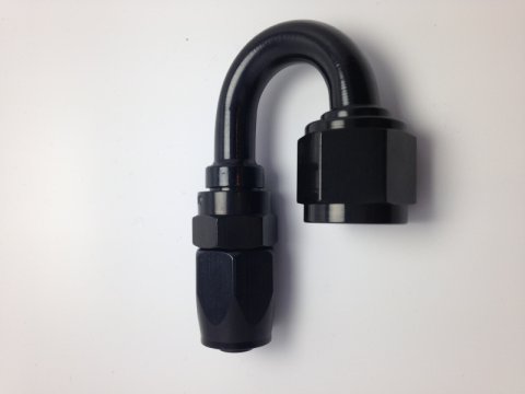 Fragola -8AN x 180 Degree Pro-Flow Hose End - Black thumbnail 3