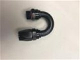 Fragola -12AN Male Rad. Fitting x 180 Degree Pro-Flow Hose End - Black thumbnail 2