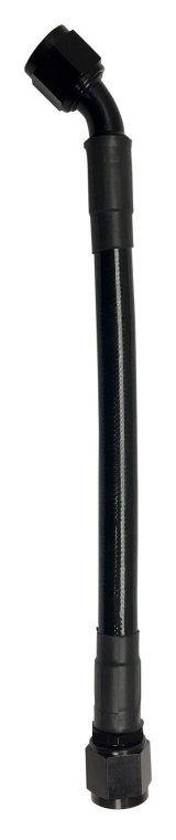 Fragola -6AN Ext Black PTFE Hose Assembly Straight x 45 Degree 36in thumbnail 2