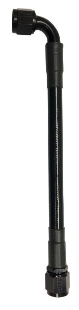Fragola -8AN Ext Black PTFE Hose Assembly Straight x 90 Degree 30in thumbnail 2