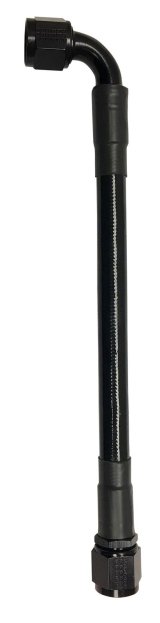 Fragola -8AN Ext Black PTFE Hose Assembly Straight x 90 Degree 30in thumbnail 3