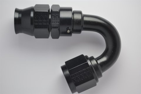 Fragola -6AN Real Street x 150 Degree Hose End Black For PTFE Hose