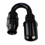 Fragola -6AN Real Street x 180 Degree 3/8 EFI Quick Disconnect Hose End Black thumbnail 1