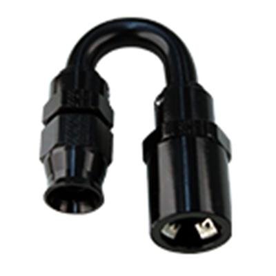 Fragola -6AN Real Street x 180 Degree 3/8 EFI Quick Disconnect Hose End Black