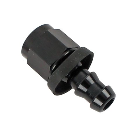 Fragola -6AN Push-Lite End Straight - Black