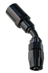 Fragola -6AN Pro-Flow x 45 Degree 3/8 EFI Quick Disconnect Hose End - Black thumbnail 1