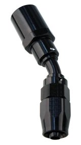 Fragola -6AN Pro-Flow x 45 Degree 3/8 EFI Quick Disconnect Hose End - Black thumbnail 2