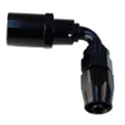 Fragola -6AN Pro-Flow x 150 Degree 3/8 EFI Quick Disconnect Hose End - Black