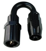 Fragola -6AN Pro-Flow x 180 Degree 3/8 EFI Quick Disconnect Hose End - Black thumbnail 1