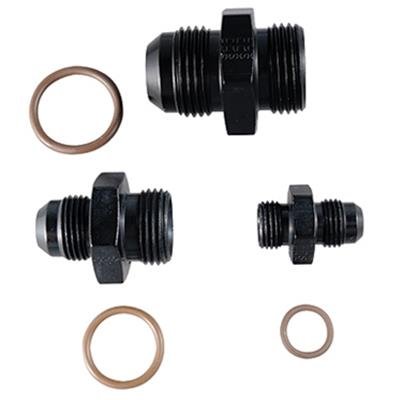 Fragola -3AN x 3/8 - 24 (3) Radius Fitting - Black