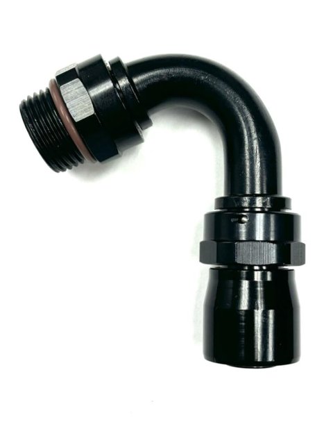 Fragola -12AN Male Rad. Fitting x 120 Degree Sport Crimp Hose End