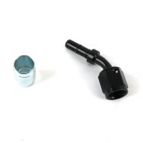 Fragola -4AN x 45 Degree Sport Crimp Hose End Non Swivel thumbnail 1