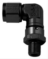 Fragola -10AN Female Nut x 1 1/16-12 (12) O-Ring 90 Degree Swivel - Black thumbnail 3