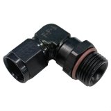 Fragola -8AN Female Nut x 7/8-14 (10) O-Ring 90 Degree Swivel - Black thumbnail 1
