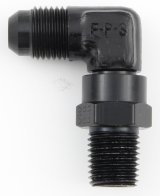 Fragola -6AN x 1/4 NPT 90 Degree Swivel - Black thumbnail 4