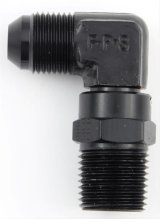 Fragola -4AN x 1/4 NPT 90 Degree Swivel - Black thumbnail 2