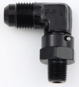 Fragola -6AN x 1/8 NPT 90 Degree Swivel - Black thumbnail 4