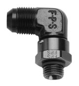 Fragola -6AN x 9/16 - 18 (6) 90 Degree Swivel - Black thumbnail 2