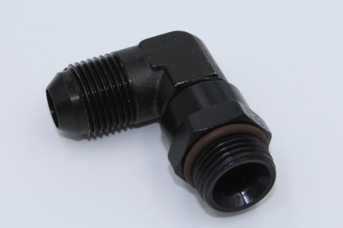 Fragola -8AN x 3/4 - 16 (8) 90 Degree Swivel - Black thumbnail 2