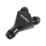 Fragola Y-Fitting -8AN Male All Black thumbnail 1