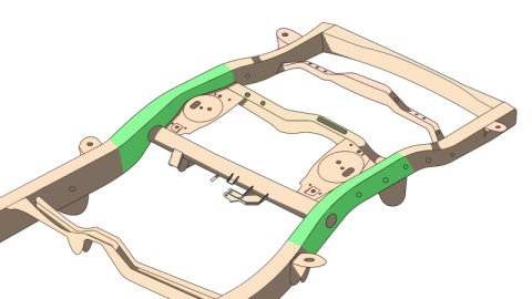 Rust Buster 2003-2014 Toyota 4Runner and FJ Cruiser Over-the-Axle Frame Repair Kit - Right thumbnail 4