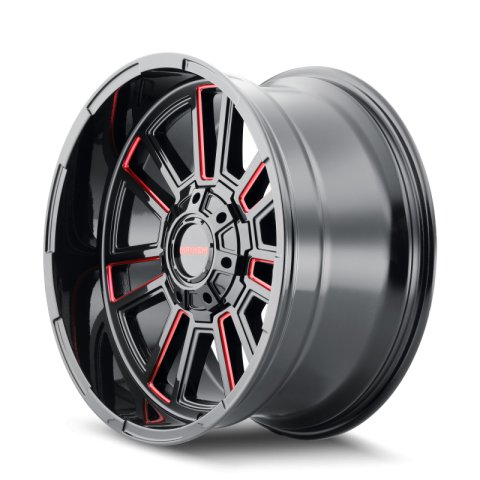 Mayhem 8115 Apollo 20x9 / 8x170 BP / 18mm Offset / 125.2mm Hub Black w/ Prism Red Wheel