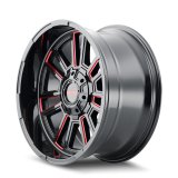 Mayhem 8115 Apollo 20x9 / 8x170 BP / 0mm Offset / 125.2mm Hub Black w/ Prism Red Wheel thumbnail 1