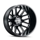 Mayhem 8107D Cogent Dually 22x8.25 / 8x200 BP / -192mm Offset / 142mm Hub Blk w/ Milled Spokes Wheel thumbnail 1