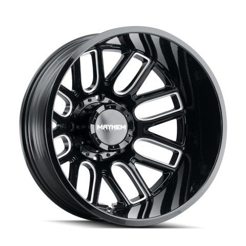 Mayhem 8107D Cogent Dually 20x8.25 / 8x200 BP / -192mm Offset / 142mm Hub Blk w/ Milled Spokes Wheel thumbnail 1