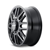 Mayhem 8107D Cogent Dually 22x8.25 / 8x200 BP / 115mm Offset / 142mm Hub Black w/Milled Spokes Wheel thumbnail 2