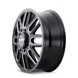 Mayhem 8107D Cogent Dually 22x8.25 / 8x200 BP / 115mm Offset / 142mm Hub Black w/Milled Spokes Wheel thumbnail 4