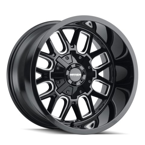 Mayhem 8107 Cogent 20x9 / 6x135 BP / 18mm Offset / 106mm Hub Black w/ Milled Spokes Wheel thumbnail 2