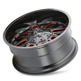 Mayhem 8107 Cogent 20x10 / 6x135 BP / -19mm Offset / 106mm Hub Black w/ Prism Red Wheel thumbnail 5
