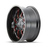 Mayhem 8107 Cogent 20x9 / 5x139.7 BP / 0mm Offset / 110mm Hub Black w/ Prism Red Wheel thumbnail 1