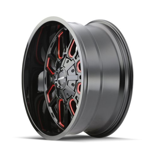 Mayhem 8107 Cogent 20x9 / 6x135 BP / 0mm Offset / 106mm Hub Black w/ Prism Red Wheel thumbnail 1