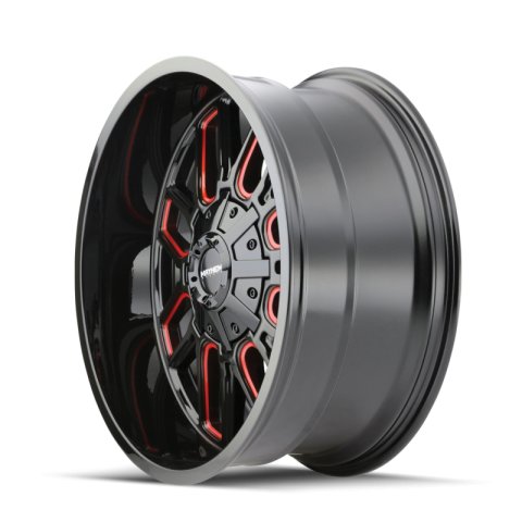 Mayhem 8107 Cogent 20x9 / 6x135 BP / 0mm Offset / 106mm Hub Black w/ Prism Red Wheel thumbnail 4