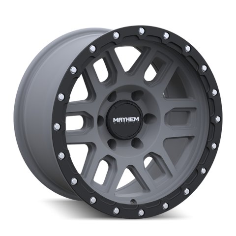 Mayhem 8304 Delta 20x9 / 5x127 BP / -12mm Offset / 78.1mm Hub Matte Gunmetal w/Matte Black Lip Wheel thumbnail 2