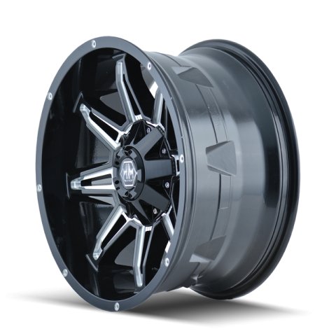 Mayhem 8090 Rampage 17x9 / 8x180 BP / 18mm Offset / 124.1mm Hub Black w/ Milled Spokes Wheel thumbnail 4